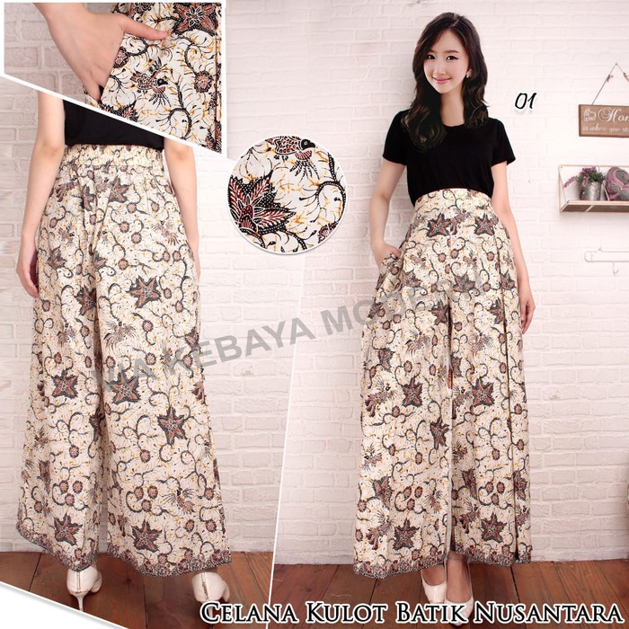 celana batik kulot/celana wanita modern