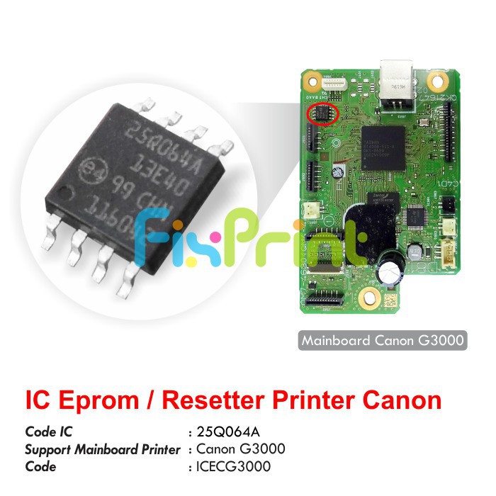 IC Reset Printer Canon G3000  IC Eeprom Resetter Canon G3000  IC Reset Counter BIOS Firmware G3000