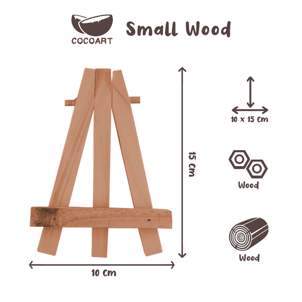 

Wooden Easel I Penyangga Kanvas Lukis I Tripod Kanvas ( 15 cm x 10 cm )