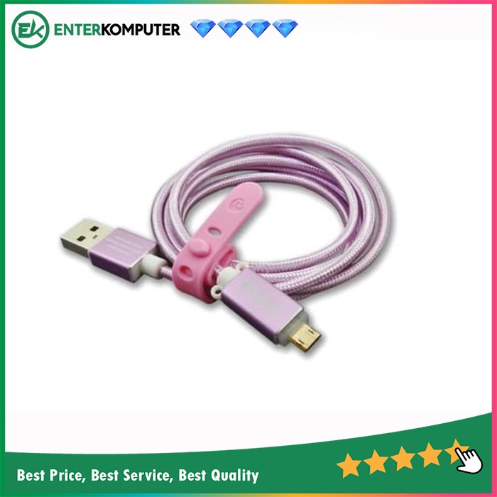 Amber MUB-L03 - LiPower Cable, USB A- Micro B, 1.2m, PurpleGold