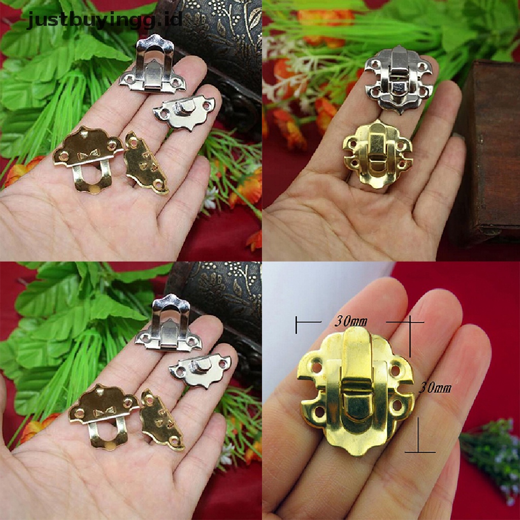 [justbuyingg.id] 12X Antique Decorative Jewelry Gift Wine Wooden Box Hasp Latch Lock ID