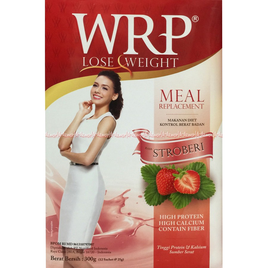 Wrp Lose Weight Meal 300gr Rasa Stoberi Replacement Susu WRP Rasa Stawberry Minuman Susu Diet Rasa Srawberi We Er Pe