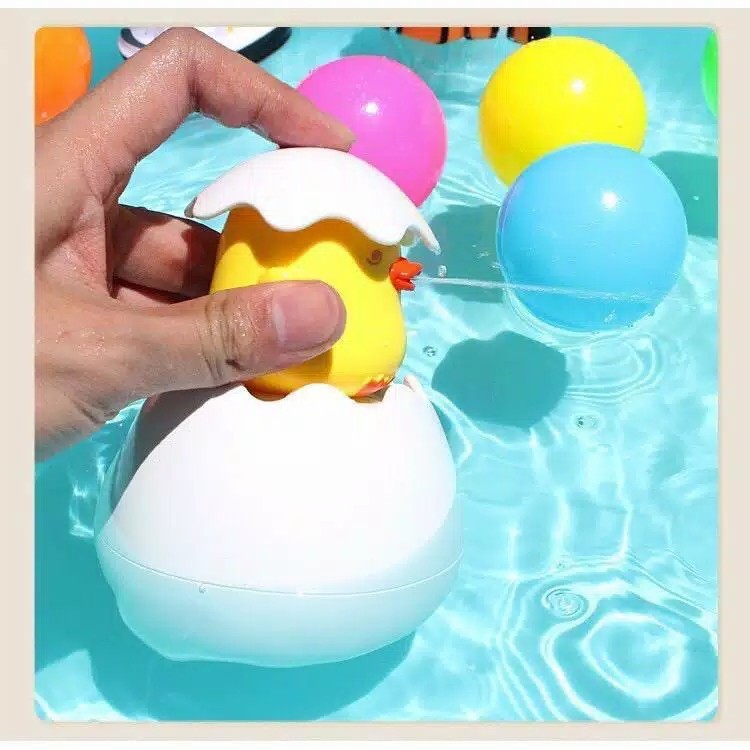 Mainan Mandi Anak Semprotan Telur - Floating Egg Bath Toys