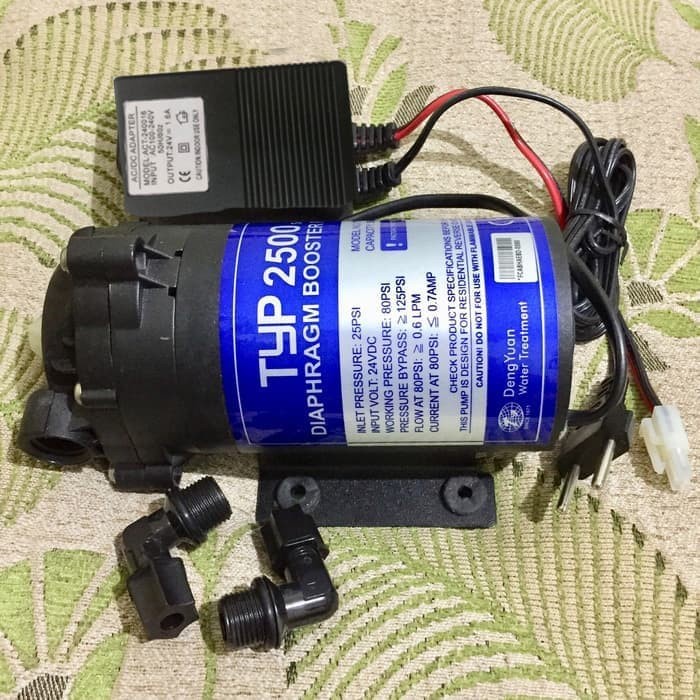 Pompa Booster Ro 24 Volt + Adaptor 1.2A - Pompa Ro 50-100 Gpd