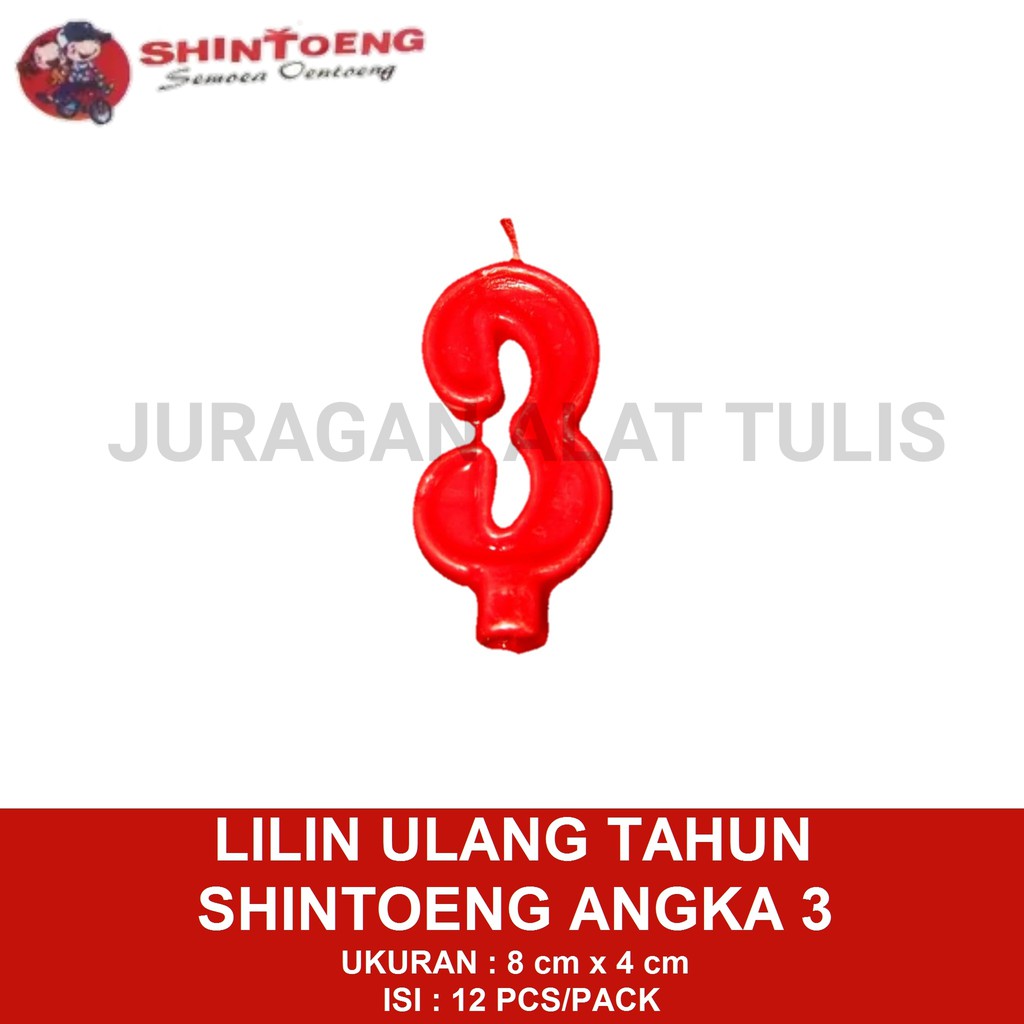 LILIN ULANG TAHUN SHINTOENG ANGKA 3