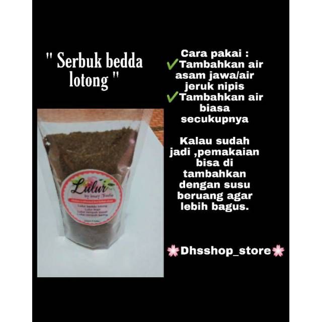 Bedda Lotong Bubuk 15 Gr Lulur Tradisional Khas Bugis Shopee Indonesia