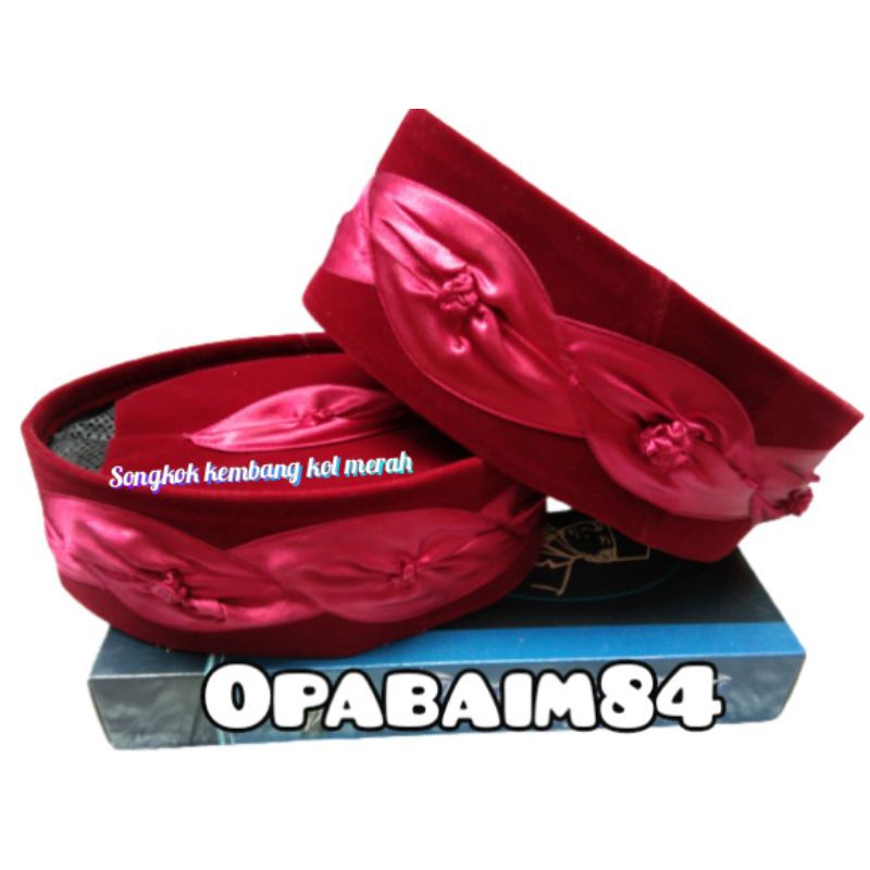 Peci / songkok kembang kol merah ( peci betawi )