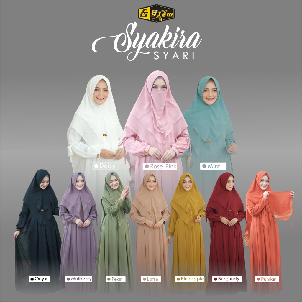 SYAKIRA SYARI Gamis Muslim by Glow Exclusive Official