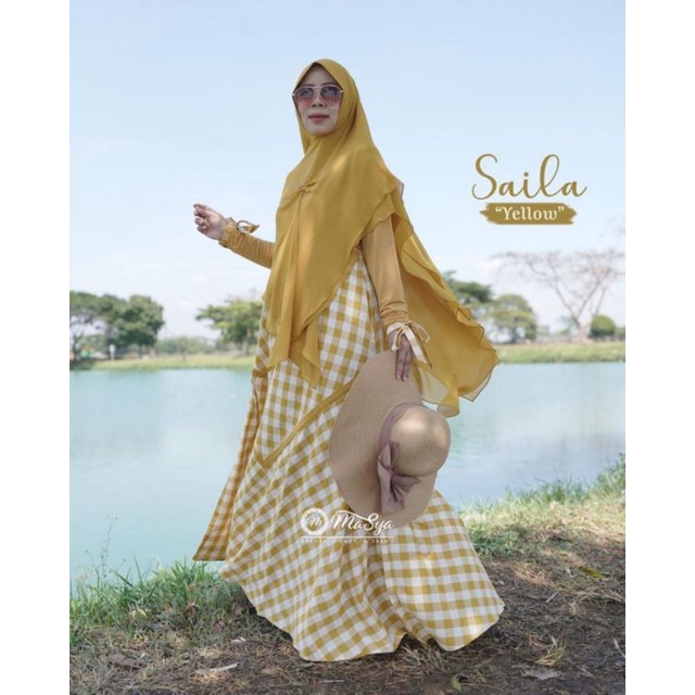 [MADENIA SYARI_MASYA] GAMIS SYARI TERBARU / GAMIS KATUN SET " SAILA SET " BY MASYA MADENIA SYARI