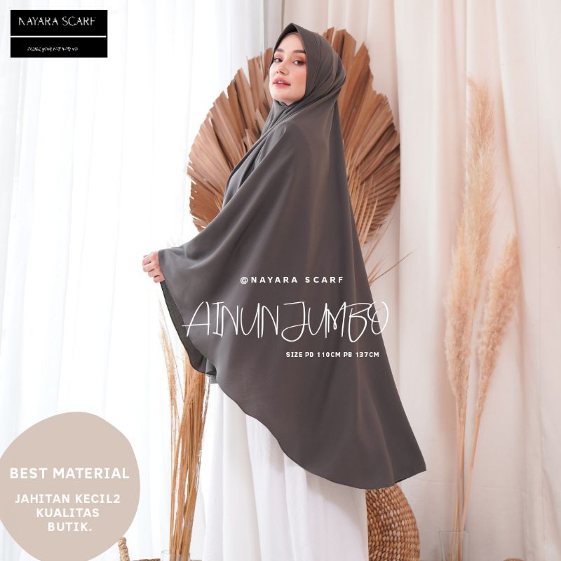 HIJAB KHIMAR  SYARI JUMBO PET AINUN KUALITAS ORIGINAL PREMIUM