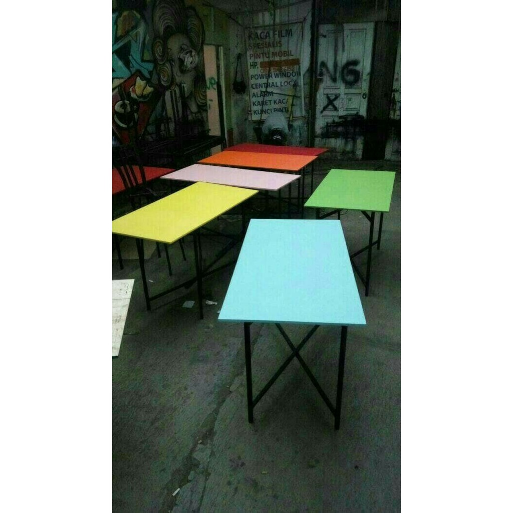 meja lipat cafe 80x50x70meja jualan