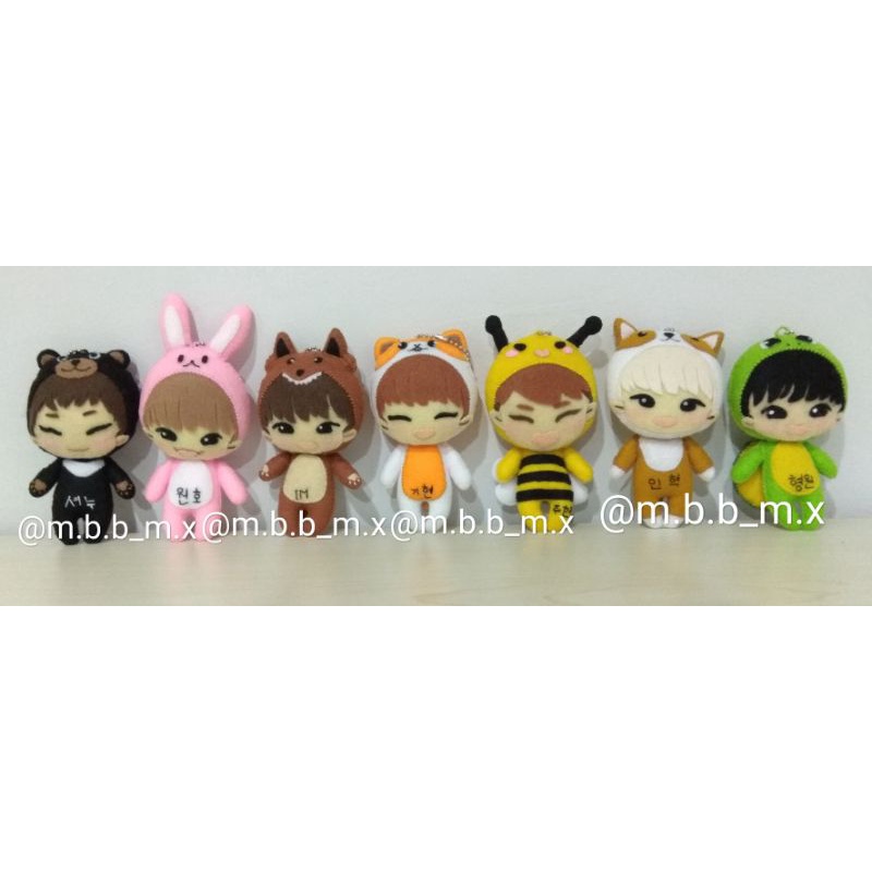 custom karakter kpop doll boneka flanel monsta x shownu wonho minhyuk hyungwon im changkyun joohoney
