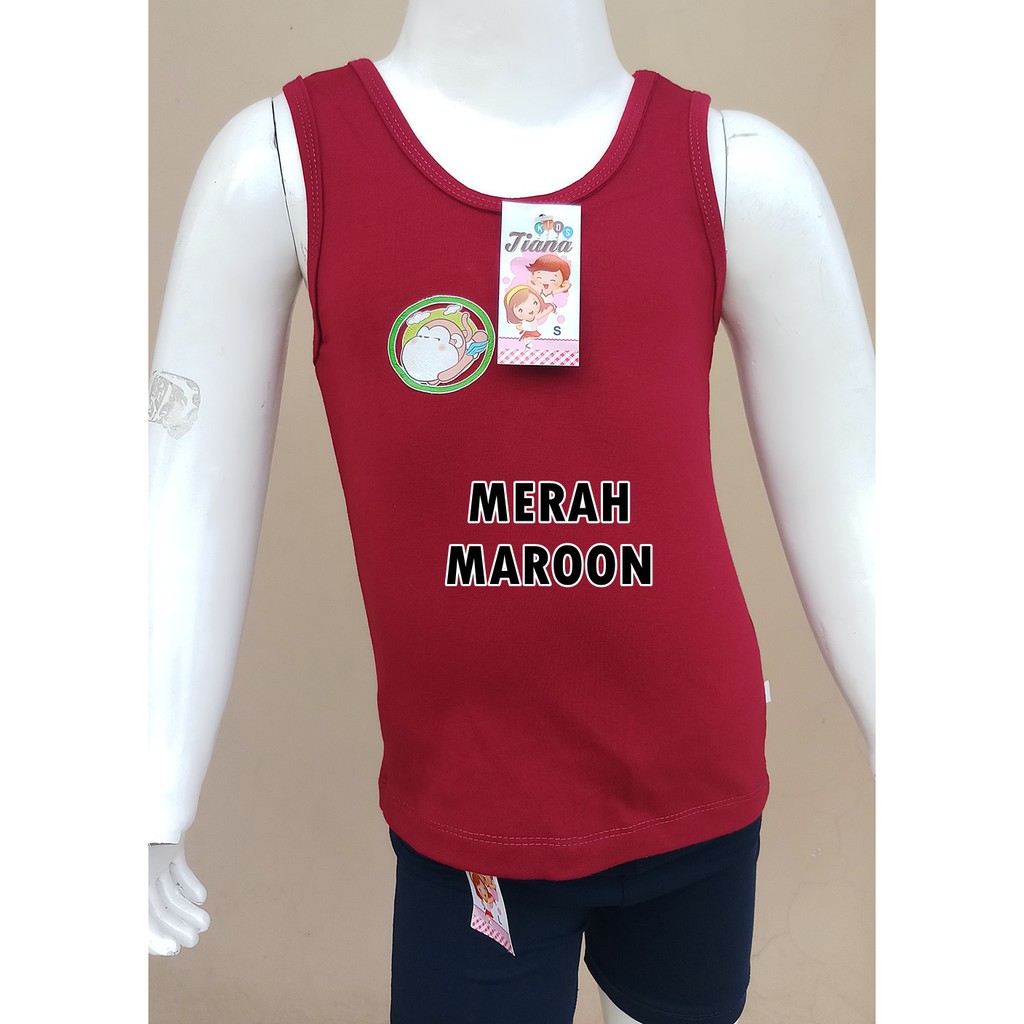 Tanktop/Singlet TALI BESAR TIANA Anak Perempuan 1-12 Tahun