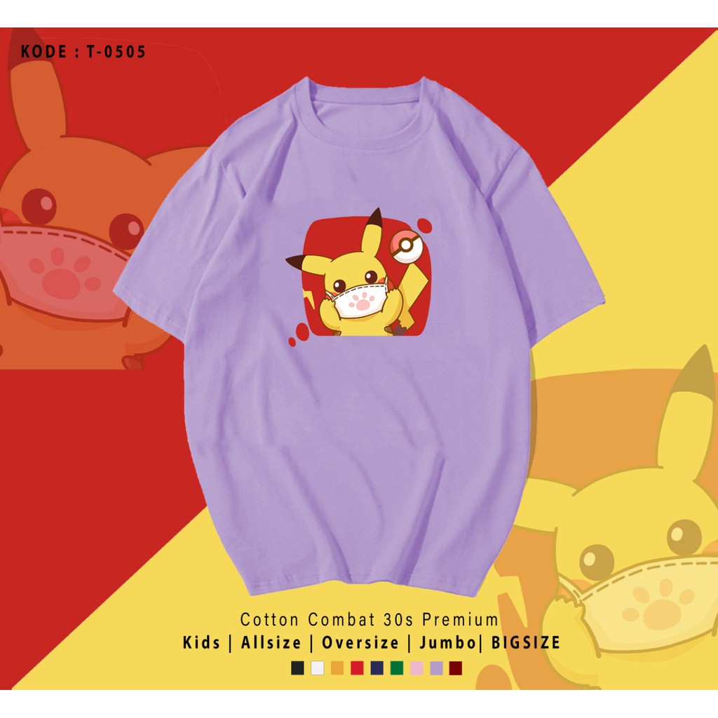 T-SHIRT EDITION PIKA UNISEX / TERMURAH BAJU KAOS KATUN LENGAN PENDEK / TUMBLR TEE / TERMURAH