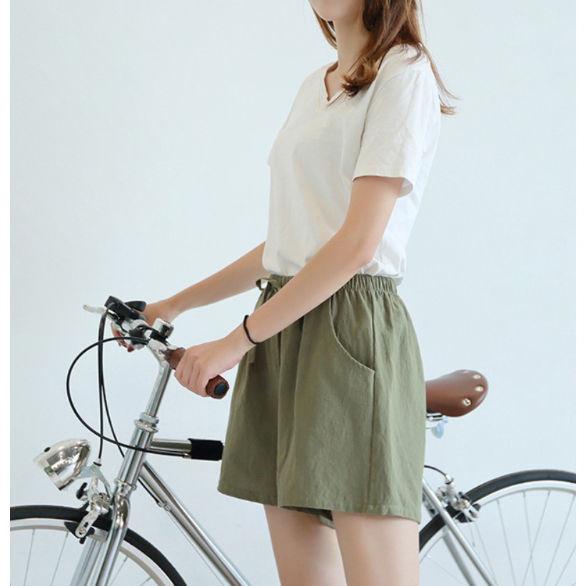 Korean Casual Short Pants Celana Pendek Wanita 2442 (S-XL)