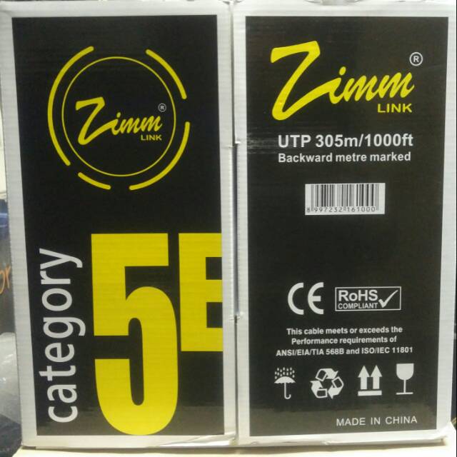 Kabel UTP Cat5e INDOOR Zimmlink CCA ID Zimm LINK GREY - ECERAN