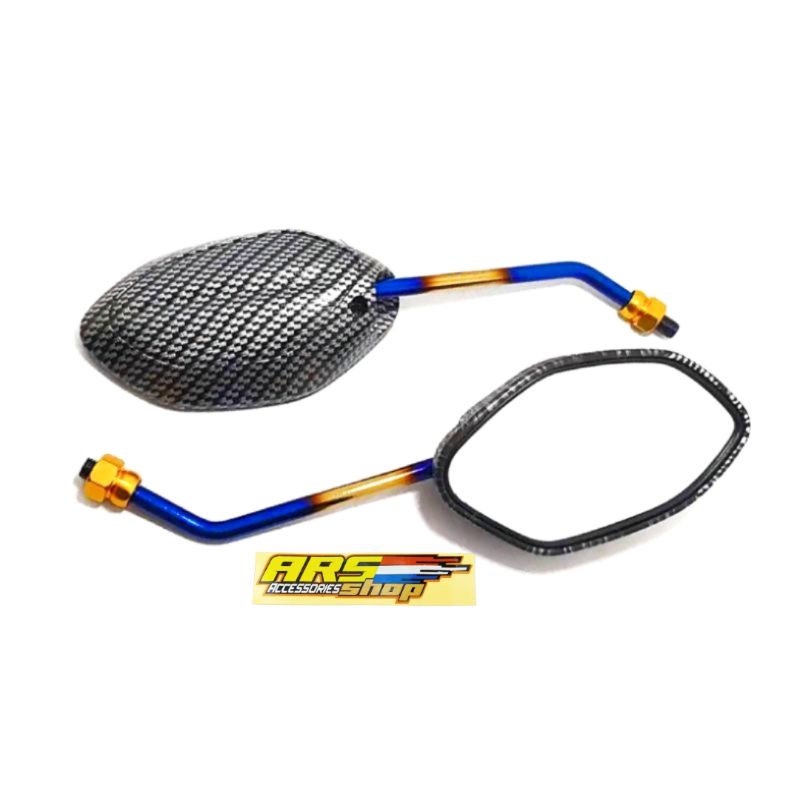 Spion karbon tangki two-tone honda yamaha spion twotone karbon honda beat mio vario nmax spion tuton-1