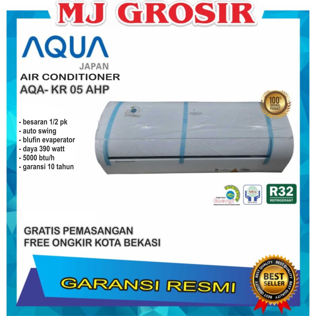 Jual AC AQUA JAPAN KR 05 AHP 0.5 PK 1/2 PK+ PASANG R32 LOW WATT