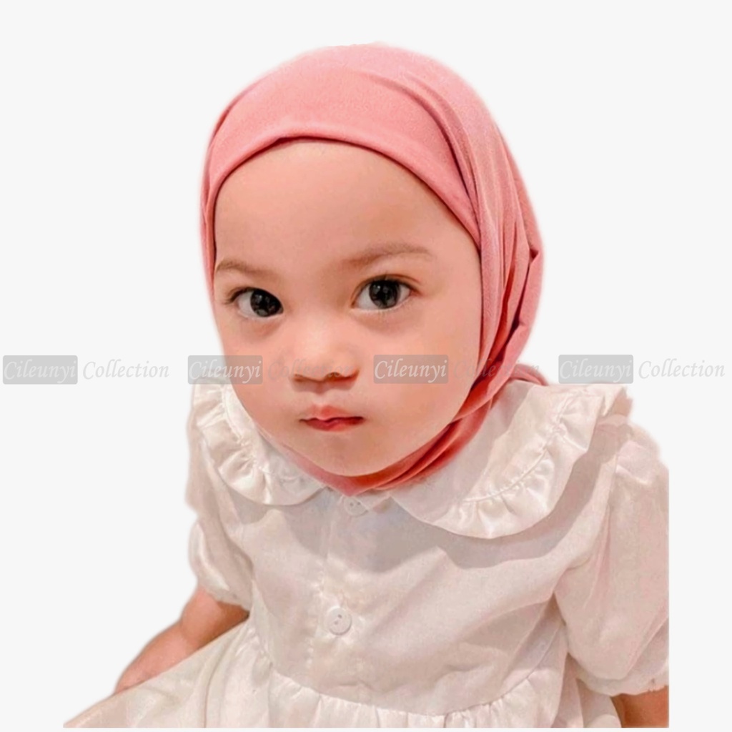 Segitiga Anak Almahera Hijab Segi 3 Instan Jersey Premium Jilbab Instant Almeera untuk Bayi 2-8 tahun Kerudung Almira Segi3 Instan Non Pet Tanpa Jarum