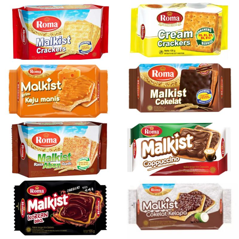 

ROMA Malkist Crackers 120gr - Biskuit Krekers ROMA Malkist