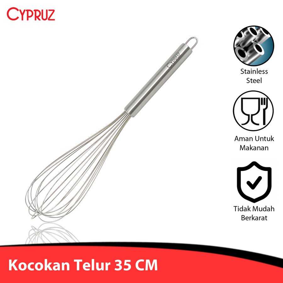 CYPRUS AD 1094 - Pengocok Telur Stainless Steel / Hand Egg Beater 35 cm