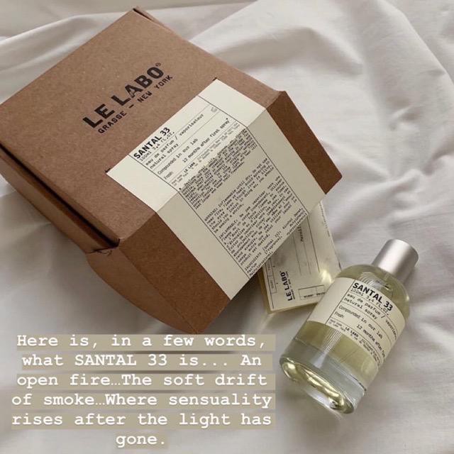 parfum original lelaboo santal 33 full box BONUS vial travel size dubai 100ml box segel le labo anot