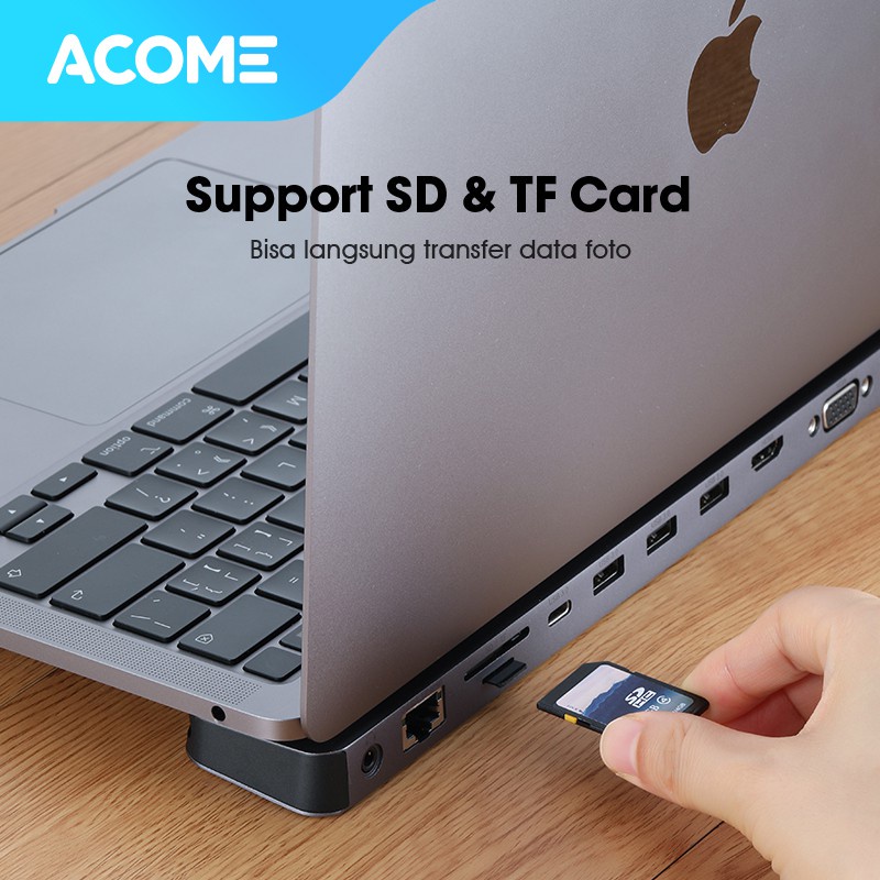 ACOME 11 in 1 USB Type C HUB to HDMI Adapter Docking Station Garansi Resmi 1 Tahun AHT900