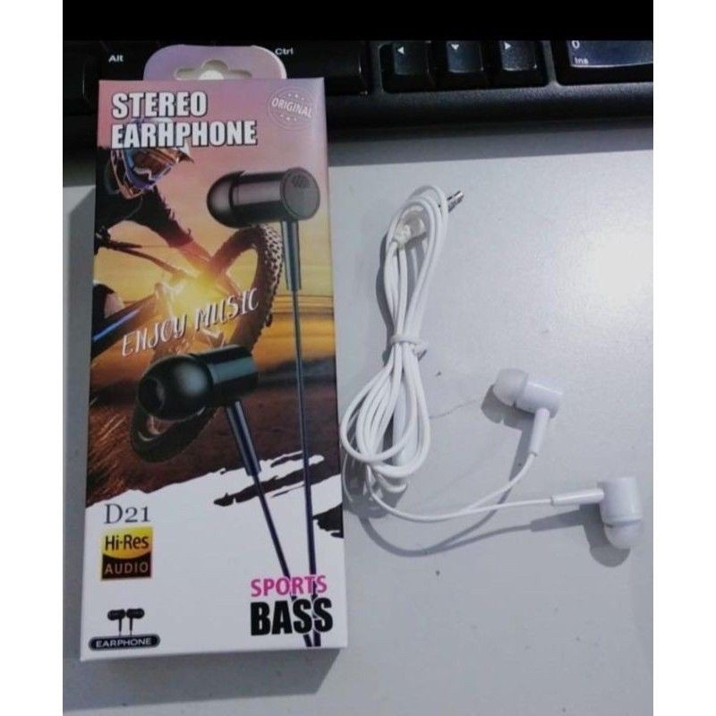 Headphone D21 In ear / Headset Stereo with mic