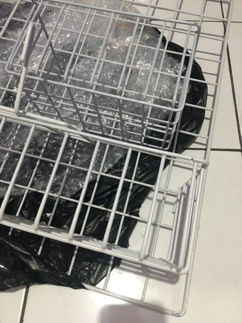 Taeyang-white Wall Grid Keranjang Gantung Hiasan Dinding Wire Mesh 60x40 Putih