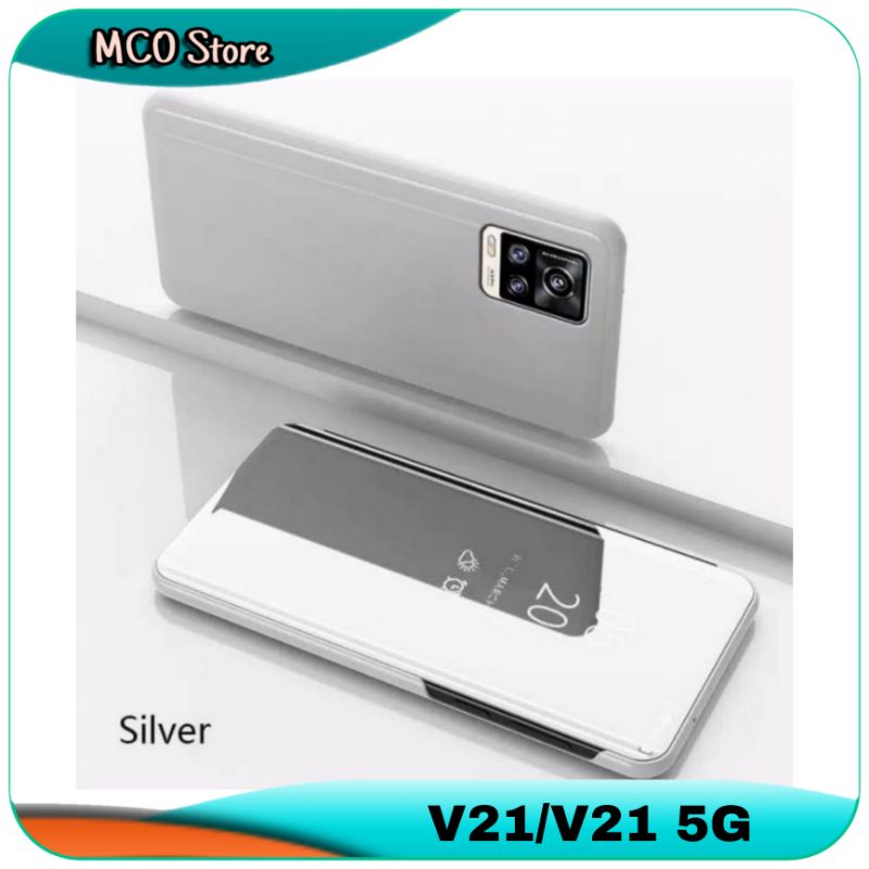 Casing Vivo V21 4G V21 5G Mirror Clear View Case