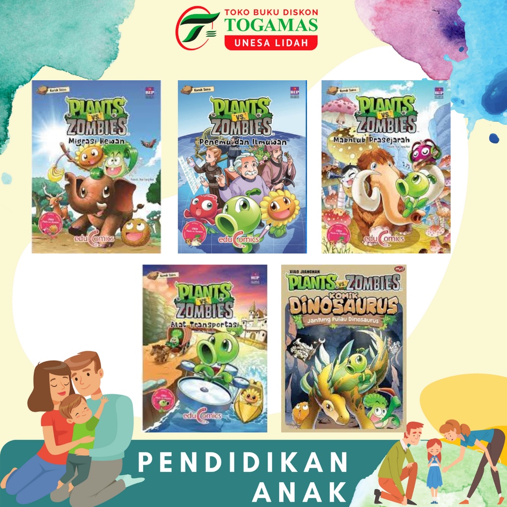 BUKU ANAK SERI EDUCOMICS PLANTS VS ZOMBIES KOMIK DINOSAURUS