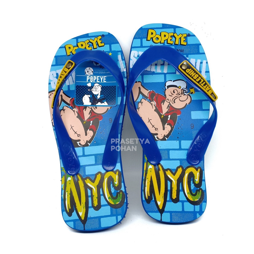 Sandal Anak Laki PPY The Sailor Man Blue - Sendal Jepit Anak