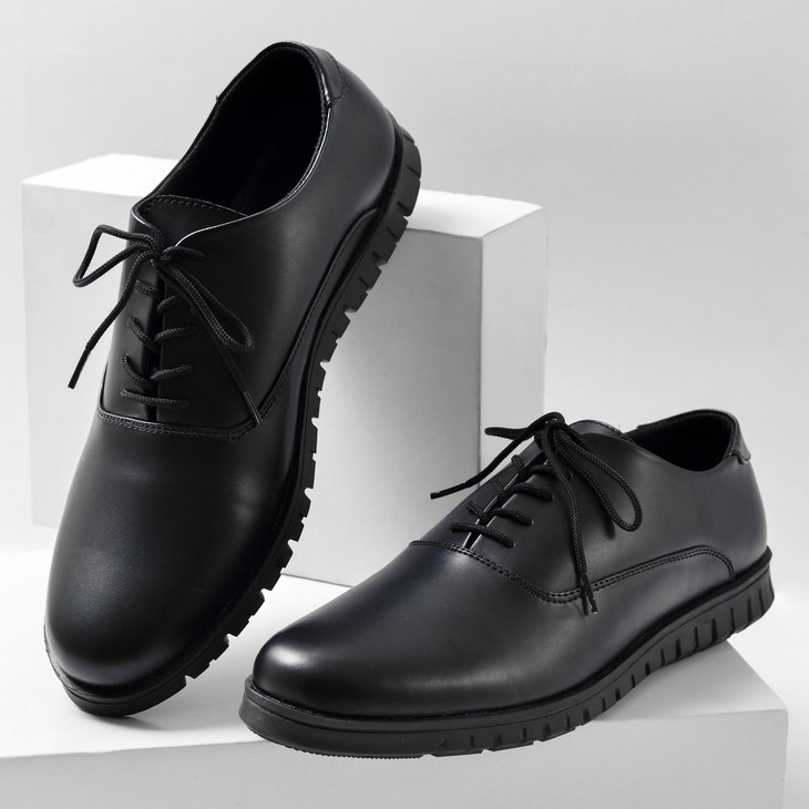 HOUSTON FULL BLACK |ManNeedMe x ARF| Sepatu Pantofel Pria Formal / Kantor / PDH ORIGINAL