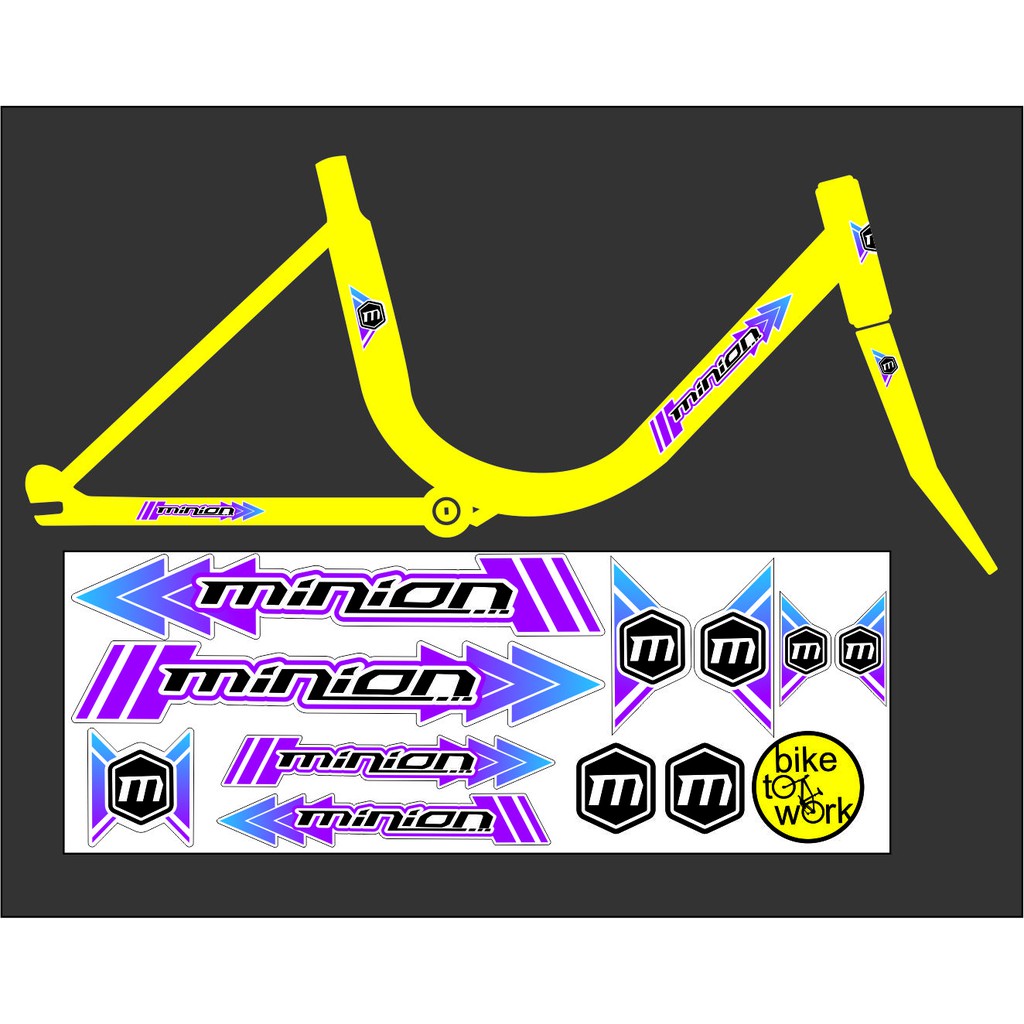 SEPEDA STRIPING POLET BIKE MINION STIKER