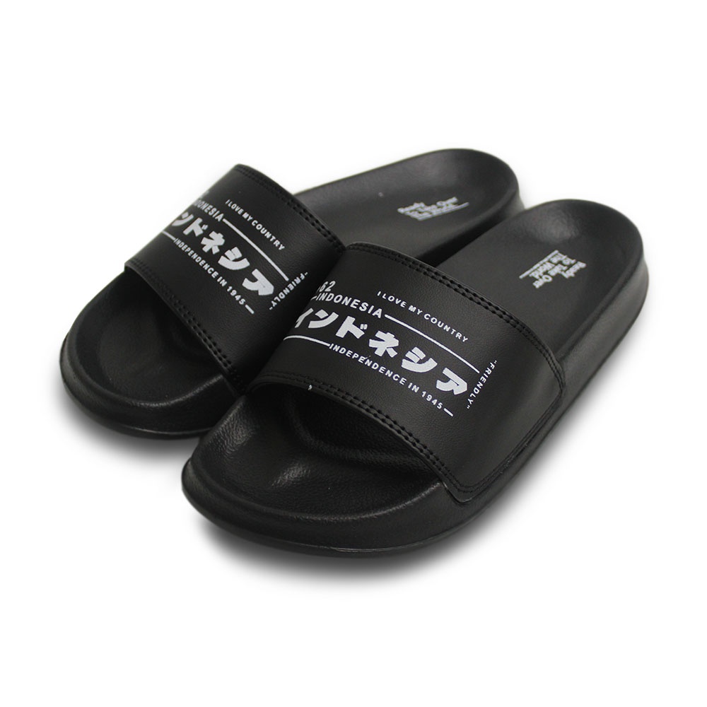 Sendal Selop Distro Pria Boyscode Kanji Indonesia GRATIS Topi Trucker / Sandal Slop Slide Pria