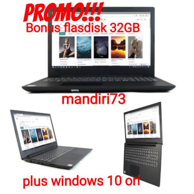 Lenovo IP130 AMD A4-9125 RAM 4GB HDD 500GB WIN10 VGA AMD R3 DVD-RW 14IN  LAPTOP MULTIMEDIA MURAH