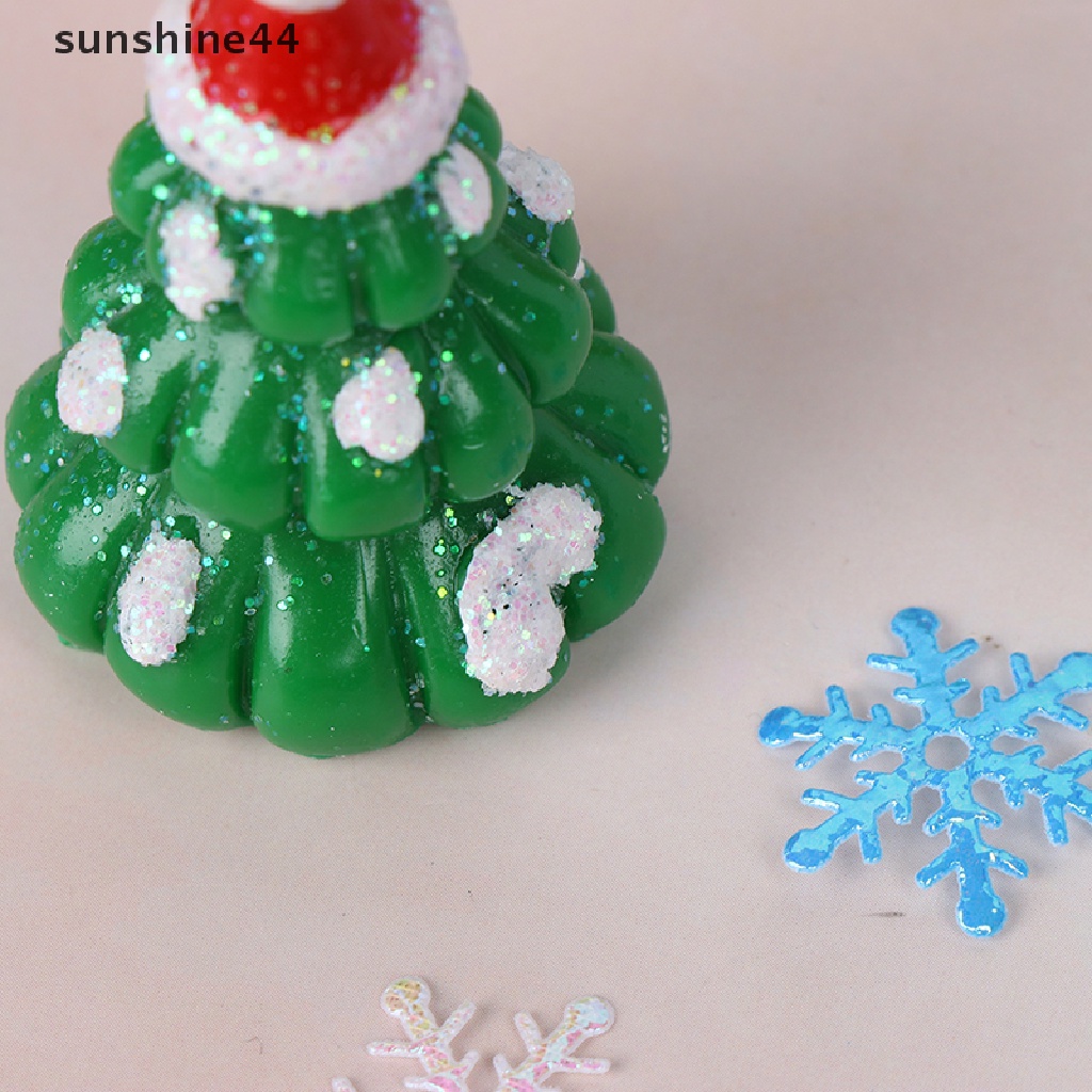 Sunshine Miniatur Figurin Snowman / Santa Claus / Pohon Natal Untuk Dekorasi Taman