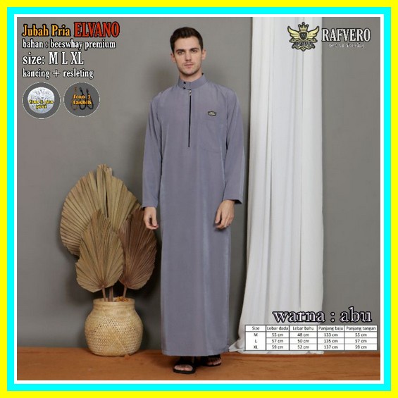 Gamis Pria Lengan Panjang Putih, Gamis Pria Lengan Panjang Premium, Baju Gamis Pria Dewasa Jubah Len