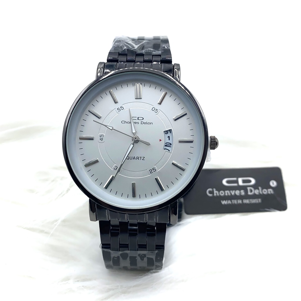 (COD) Jam Tangan mewah - Jam Tangan Wanita Anti Air - Jam Stainless - Tanggal Aktif - Black - Water Resist