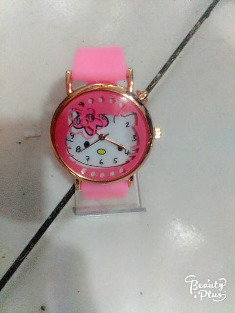 Terima Cod)Jam Tangan Wanita Hellow Kitty Rubber (Dikirim Dari JakarTa)