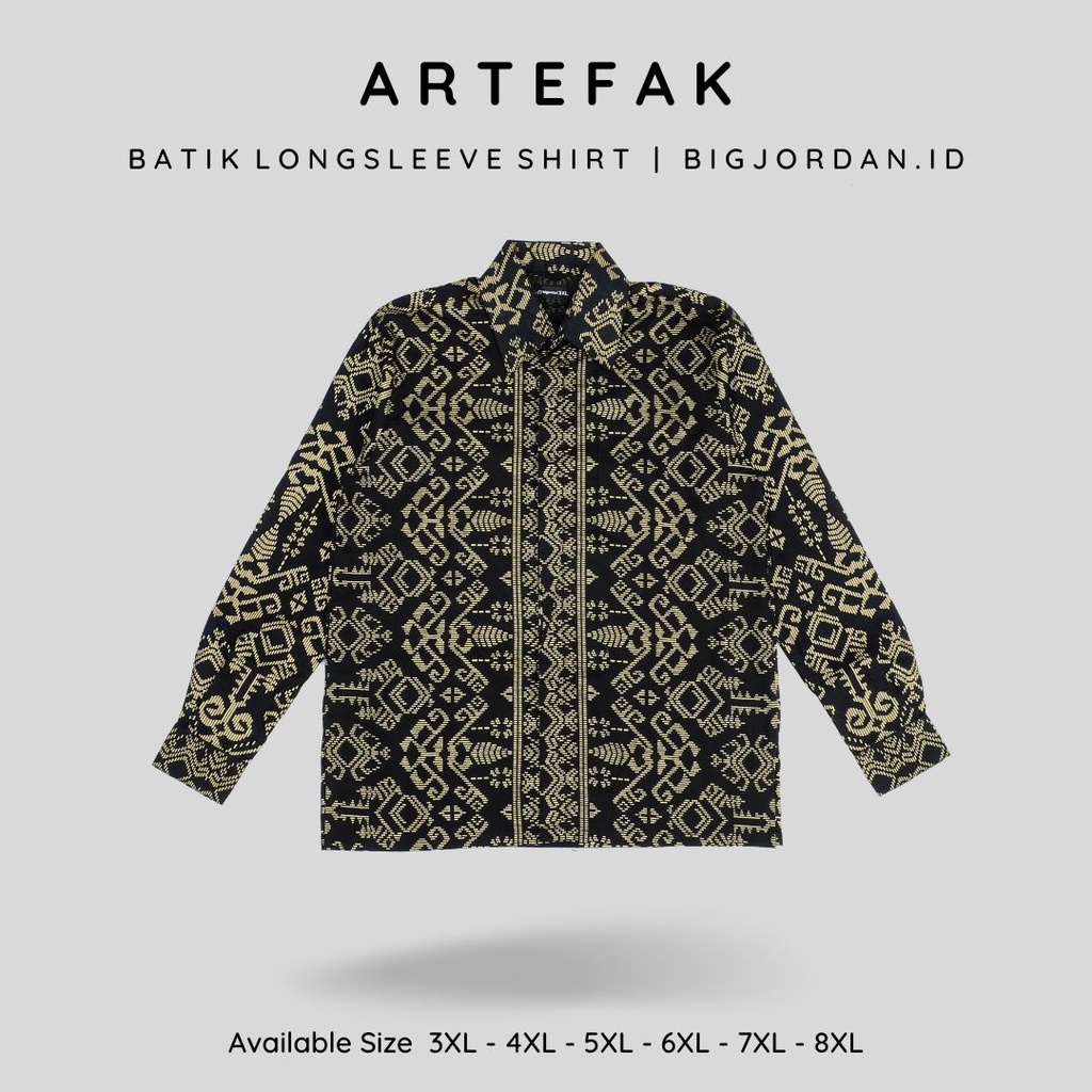 ARTEFAK kemeja batik pria big size XXXL XXXXL XXXXXL XXXXXXL XXXXXXXL XXXXXXXXL baju batik ukuran ju