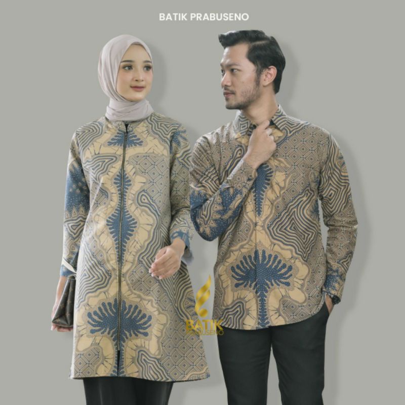 Couple Batik Printing Motif Wibisana Couple Batik Modern Original Ori Batik Prabuseno Indonesia Coup