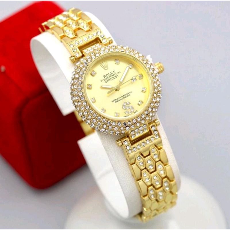 Jam Tangan RoIex Wanita Jam Terlaris Jam Tangan Fashion Pria Wanita Rantai Stainliss Steel