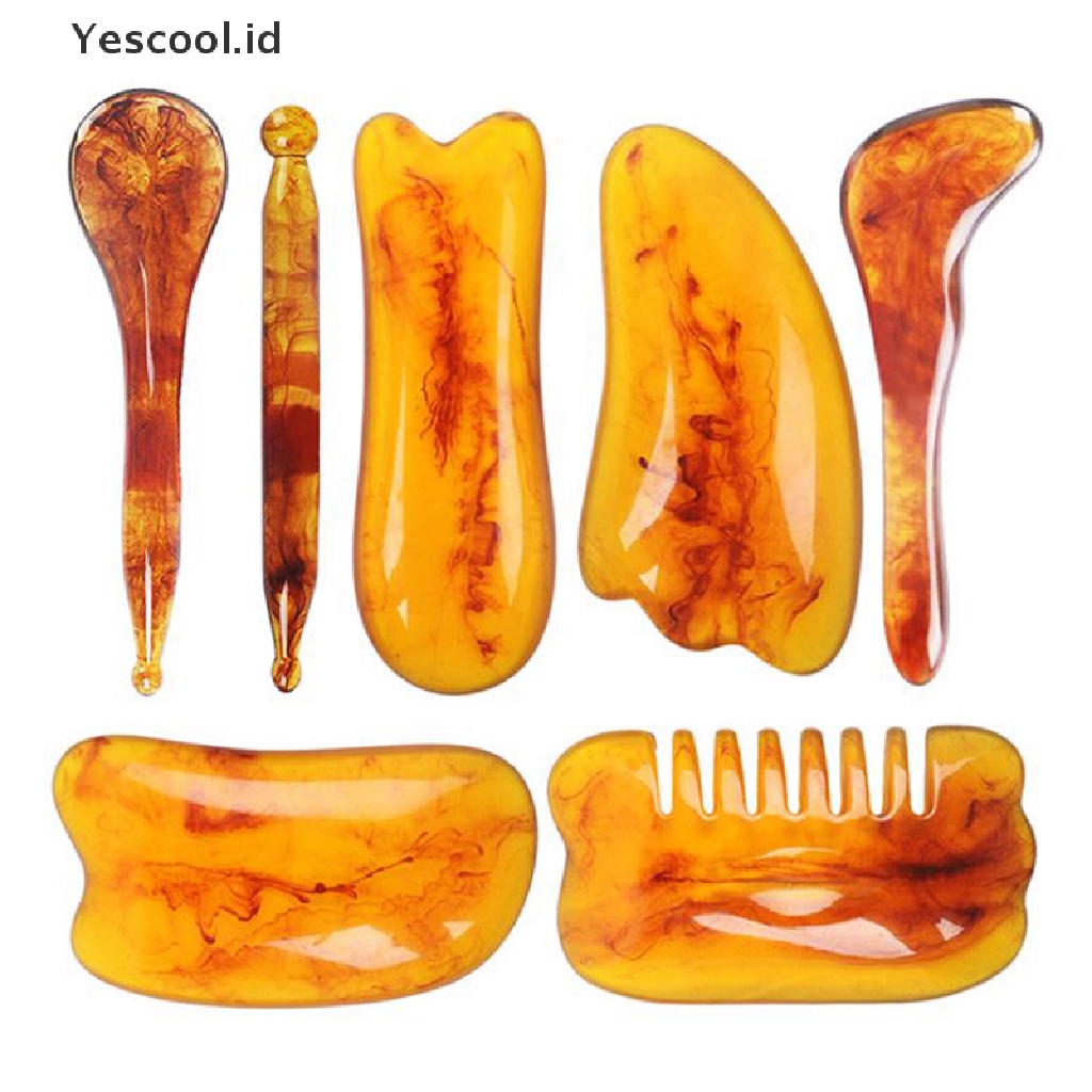 (Yescool) Alat Pijat Gua Sha Bahan Resin Untuk Kesehatan