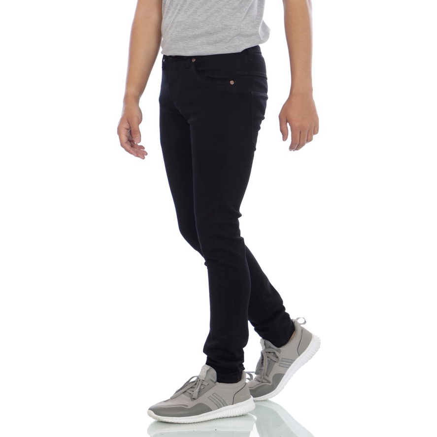 Cod _ Celana Jeans Hitam Pria Slim Fit New Seven Denim ( S - M - L - XL )