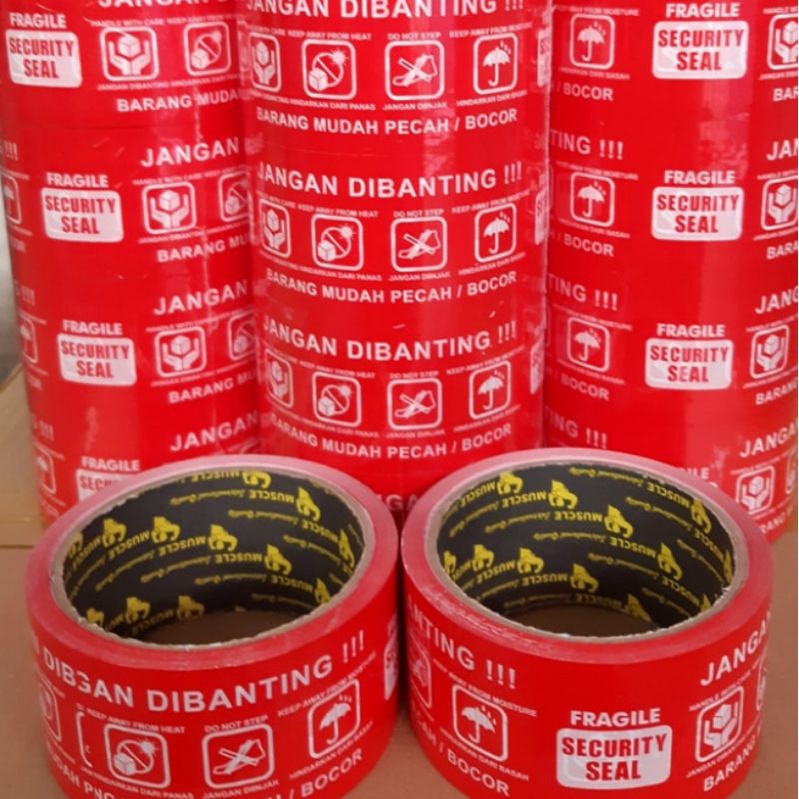 

LAKBAN FRAGILE MERAH 2" 48mm x 72yard(50meter full)