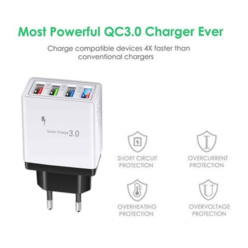 Charger QC 4 Port 5A EU