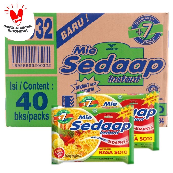 1 dus Mie Sedaap Soto Kuah Mi Sedap Instan isi 40pcs