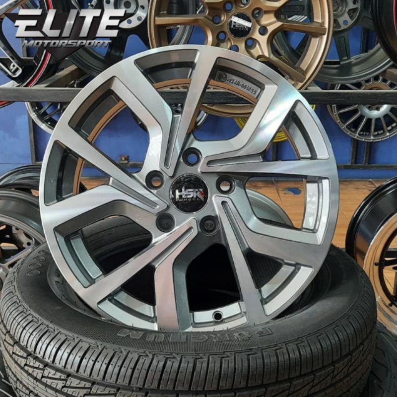 Velg HSR Ring 16x7 lubang 5 Pcd 114 Velg Standar Mobil Innova Terios Rush