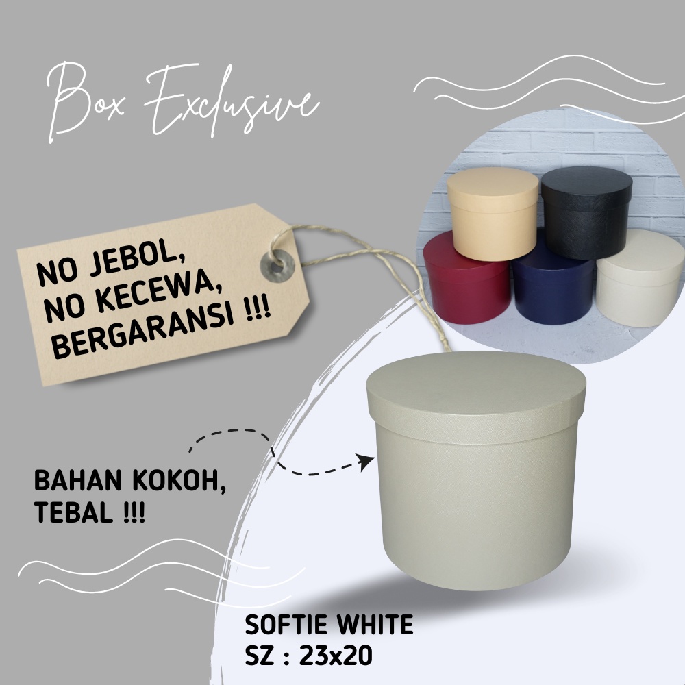 

Bloom Box Flower Bulat Round Bloom Gift Box D: 23 T: 20 BLO-BT-23.20